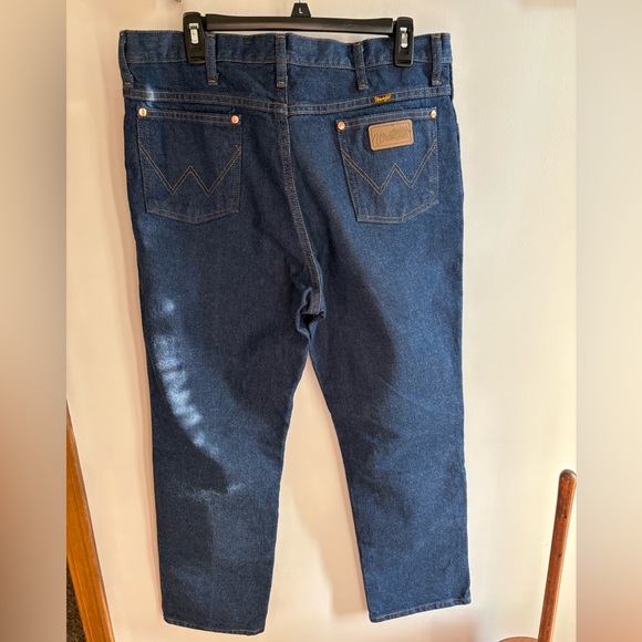 Vintage Wrangler Jeans Mens 36x30 Blue Denim Workwear Western 1990s Y2K - Picture 5 of 9
